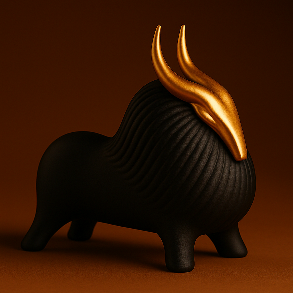 Horned Zen Yak sculpture